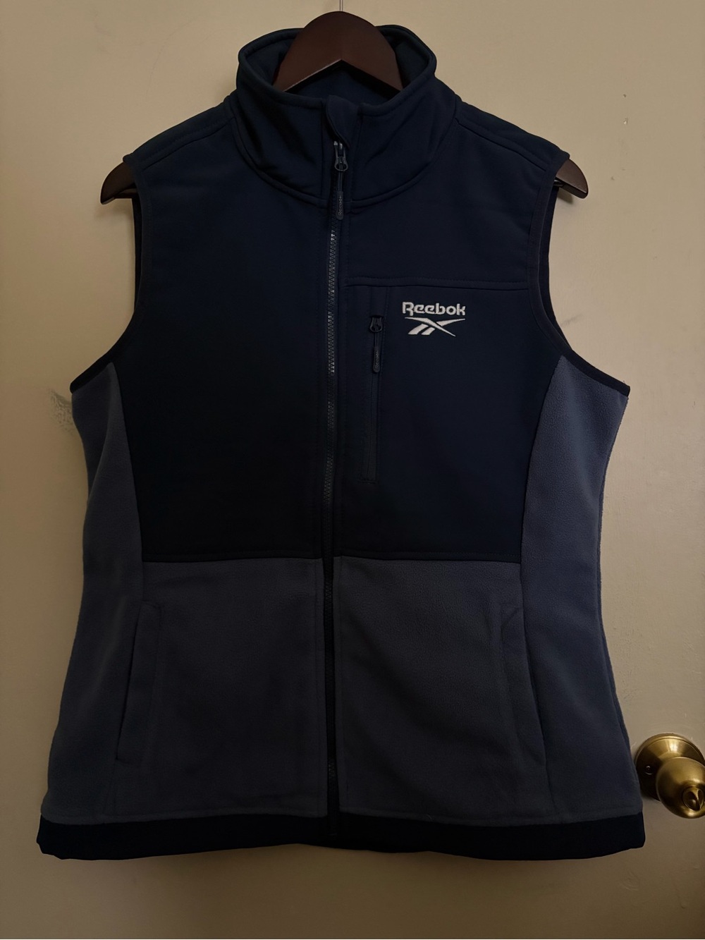 Reebok Performance Fleece Full-Zip Vest - NAVY
